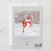 エレガントなホリデーシーズンの写真カード シーズンカード (裏面)