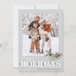 エレガントなホリデーシーズンの写真カード シーズンカード