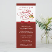 エレガントなホリデーパーティーの招待状 招待状 (スタンド正面)