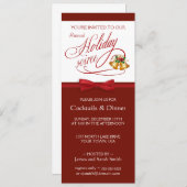 エレガントなホリデーパーティーの招待状 招待状 (正面/裏面)