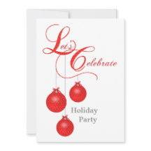 エレガントなホリデーパーティーカスタムテーマの招待状