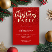 エレガントなホリデーパーティークリスマス 箔招待状