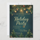 エレガントなホリデーパーティー 招待状 (正面)