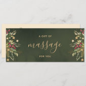エレガントなホリデーマッサージセラピーギフト券 (正面/裏面)