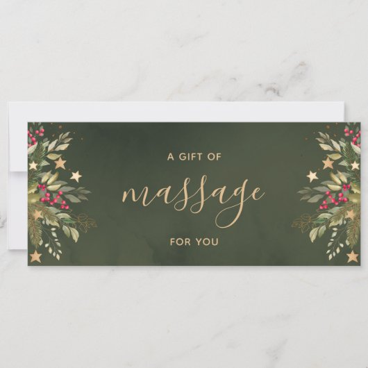 エレガントなホリデーマッサージセラピーギフト券 (正面)