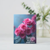 エレガントなホリデーローズのグリーティングカード シーズンカード (スタンド正面)