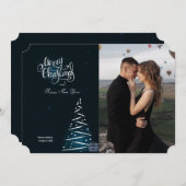 エレガントなホリデー写真カード シーズンカード (正面/裏面)