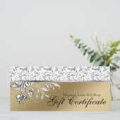 エレガントなホリデー ギフト証明書 小売 花 (スタンド正面)