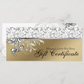 エレガントなホリデー ギフト証明書 小売 花 (正面/裏面)