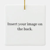 エレガントなホリデー フローラル リース　ハッピー ホリデーズ セラミックオーナメント (裏面)