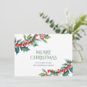 エレガントなホリーデイ クリスマスミストレットグリーティング シーズンカード (スタンド正面)