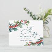 エレガントなホリーデイ クリスマスミストレットグリーティング シーズンカード (スタンド正面)