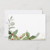 エレガントなホリーデイ ゴールドスタースウェディング 出欠カード (裏面)