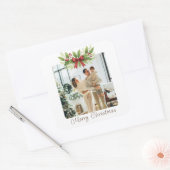 エレガントなホリーデー＆レッドリボン クリスマス -  スクエアシール (封筒)