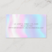 エレガントなホログラフィックグリッター ヘッドホン DJ、コンフェッティ 名刺 (裏面)