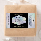 エレガントなホログラフィックスクリプトボディバター ラベル (インサイチュ)