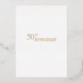 エレガントなホワイトとゴールドの縁取りの箔押し招待状 箔招待状 (裏面)