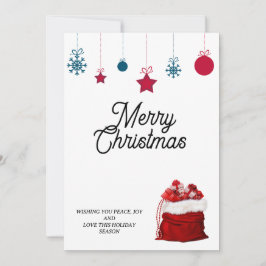 エレガントなホワイトとレッド | メリークリスマス シーズンカード