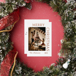 エレガントなホワイトとローズゴールド 箔シーズンカード