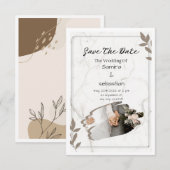 エレガントなホワイトの結婚式招待状 招待状 (正面/裏面)