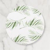 エレガントなホワイトオーキッド ブライダルシャワー フェイバータグ (裏面)