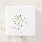 エレガントなホワイトオーキッド ブライダルシャワー フェイバータグ (インサイチュ)