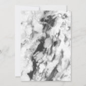 エレガントなホワイトグレイマーブル結婚式招待状 招待状 (裏面)
