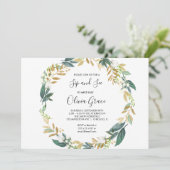 エレガントなホワイトゴールドのお茶会 招待状 (スタンド正面)