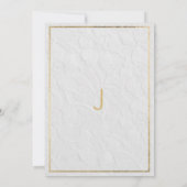 エレガントなホワイトゴールドの花柄レースのリネンシャワーの招待状 招待状 (裏面)