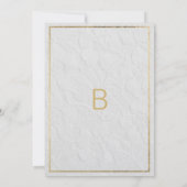 エレガントなホワイトゴールドの花柄レース カップルシャワーの招待状 招待状 (裏面)