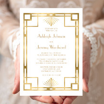 エレガントなホワイトゴールドジオ ヴィンテージ1920年代デコウェディング