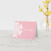 エレガントなホワイトスノーフレーク(シュガー ブラッシュ) カード (黄色い花)