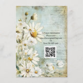 エレガントなホワイトデイジー エンクロージャーカード (裏面)