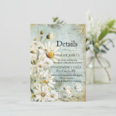 エレガントなホワイトデイジー エンクロージャーカード (スタンド正面)