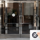 エレガントなホワイトビジネス｜会社名とロゴをカスタマイズ ウィンドウサイン (オフィスドア)