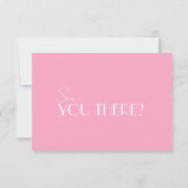 エレガントなホワイトピンク ミニマル ブライト ウェディング 出欠カード (裏面)