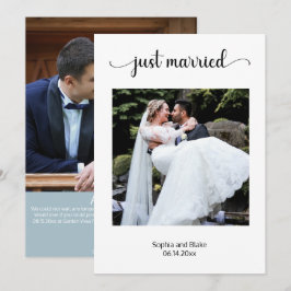 エレガントなホワイトフォトウェディングアニバーサリー 招待状