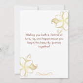 エレガントなホワイトフォトコラージュ結婚式招待状 招待状 (裏面)