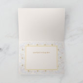 エレガントなホワイトフラワーの感謝を伝えるブライズメイドカード サンキューカード (内部)