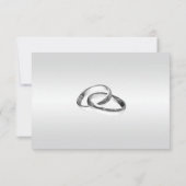 エレガントなホワイトフラワーテーブルプレイスカード 招待状 (裏面)