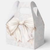 エレガントなホワイトボウ ブライダルシャワー 感謝祭りのお礼 フェイバーボックス (裏面)