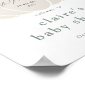 エレガントなホワイトリトルパンプキン秋のベイビーシャワー ポスター (角)