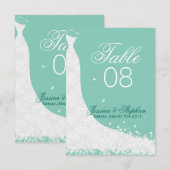 エレガントなホワイトレースのウェディングドレス テーブルナンバー (正面/裏面)