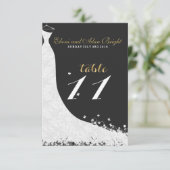 エレガントなホワイトレースのウェディングドレス テーブル11 招待状 (スタンド正面)