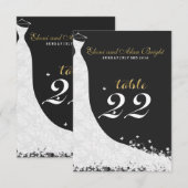 エレガントなホワイトレースのウェディングドレス テーブル22 招待状 (正面/裏面)