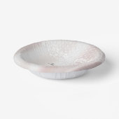 エレガントなホワイトレースの花模様 ペーパーボウル (傾斜あり)