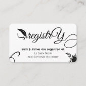 エレガントなホワイト ウェディング シャワー エンクロージャーカード (正面)