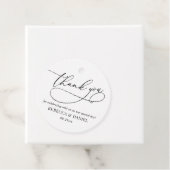 エレガントなホワイト&グリーンのシンプルなお礼タグ フェイバータグ (インサイチュ)