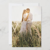 エレガントなホワイト＆ゴールドの写真ウェディング招待状 招待状 (裏面)