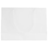 エレガントなホワイト＆ネイビーブルーのブライズメイドギフトバッグ ラージペーパーバッグ (裏面)